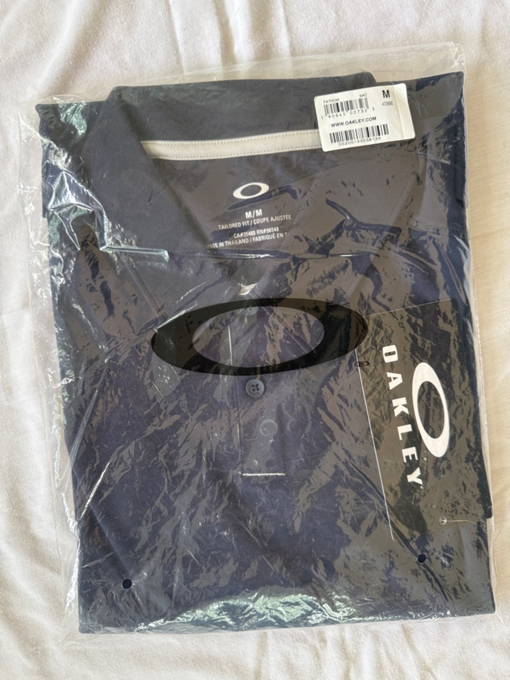 New Oakley Navy Blue Polo Shirt size M